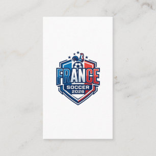 France Soccer 2026 Soccer Bold Country Typography  Business Card