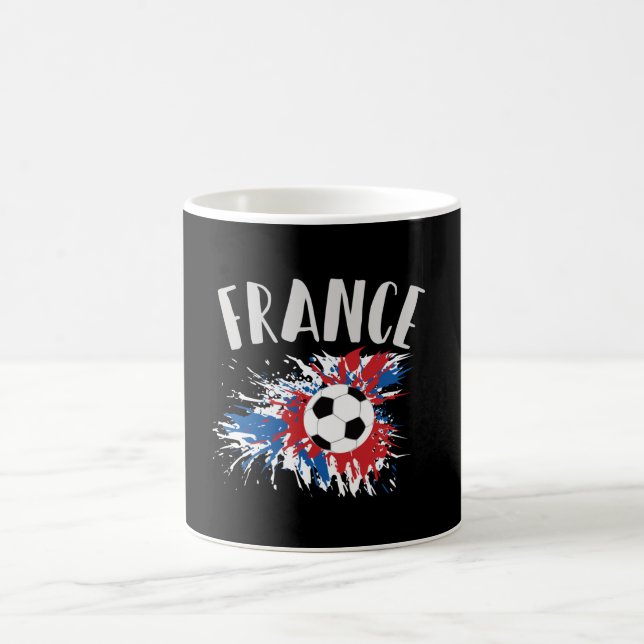 France Soccer Ball Grunge Flag Coffee Mug (Center)