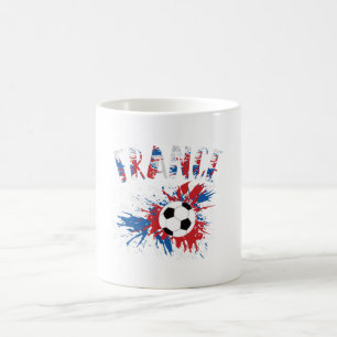 France Soccer Ball Grunge Flag Coffee Mug