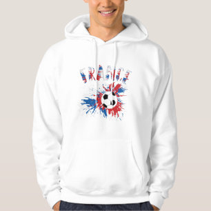 France Soccer Ball Grunge Flag Hoodie