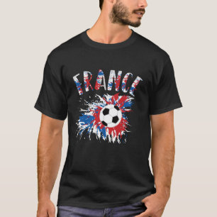 France Soccer Ball Grunge Flag T-Shirt