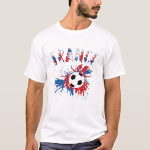 France Soccer Ball Grunge Flag T-Shirt
