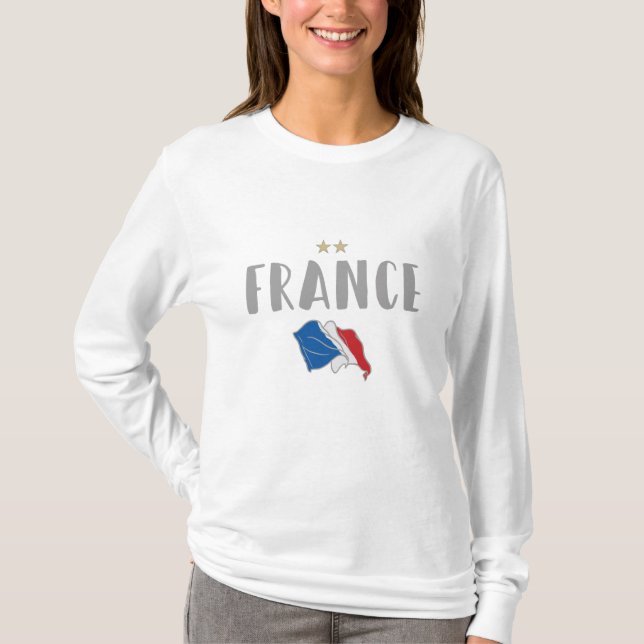 France Soccer Football Fan Shirt French Flag (Front)
