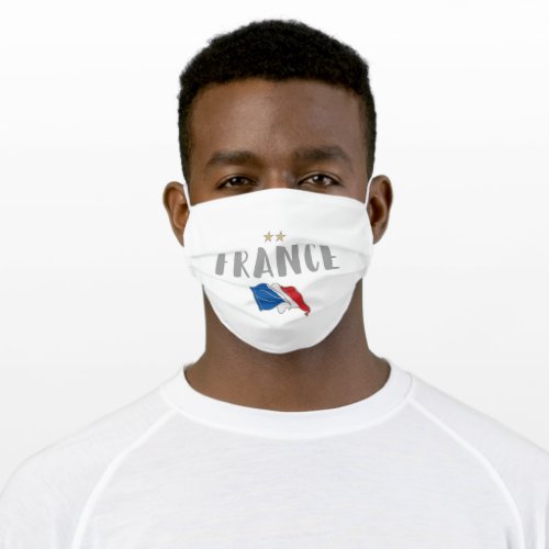 France Soccer Football Fan Shirt French Flag Adult Cloth Face Mask