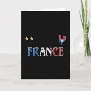 France Soccer Football Fan Shirt French Flag Card