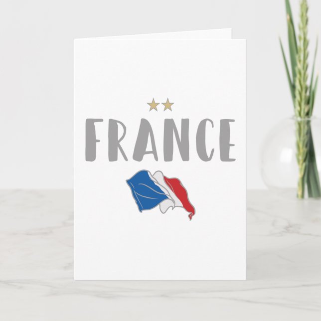 France Soccer Football Fan Shirt French Flag Card (Front)