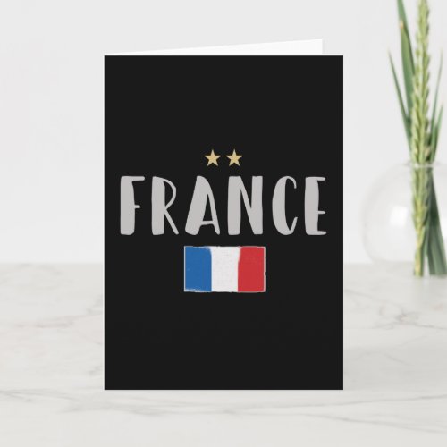 France Soccer Football Fan Shirt French Flag Card