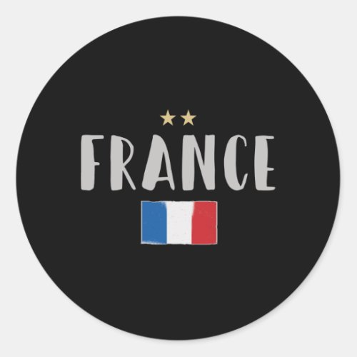 France Soccer Football Fan Shirt French Flag Classic Round Sticker