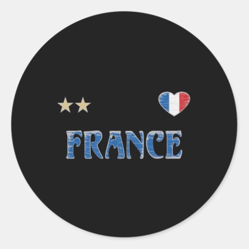 France Soccer Football Fan Shirt French Flag Classic Round Sticker