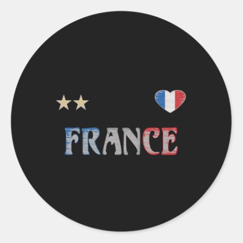 France Soccer Football Fan Shirt French Flag Classic Round Sticker