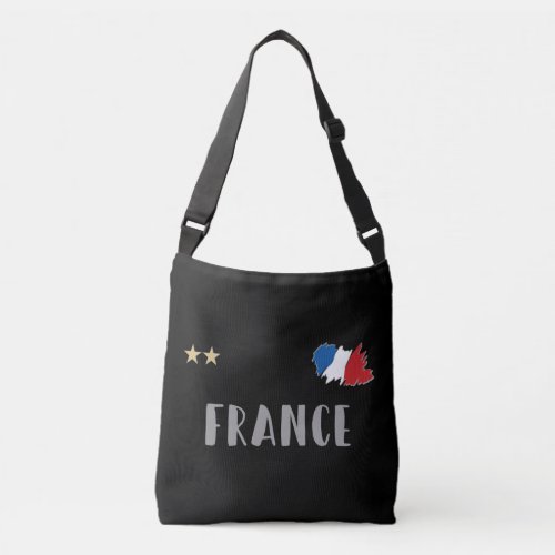 France Soccer Football Fan Shirt French Flag Crossbody Bag