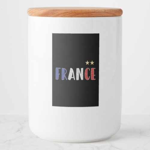 France Soccer Football Fan Shirt French Flag Food Label