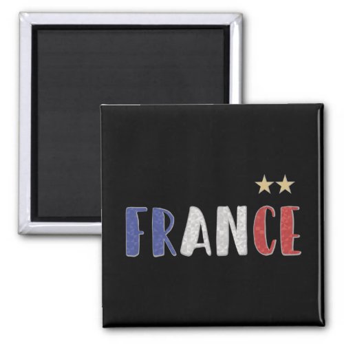 France Soccer Football Fan Shirt French Flag Magnet