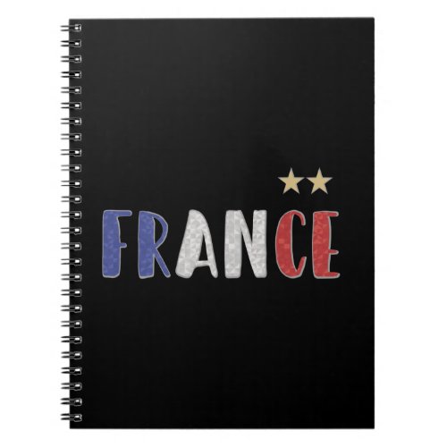 France Soccer Football Fan Shirt French Flag Notebook