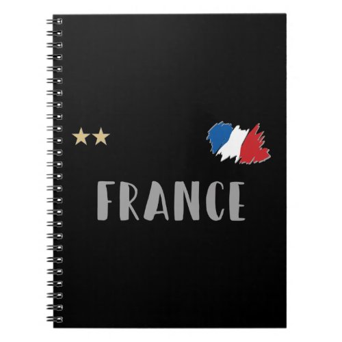 France Soccer Football Fan Shirt French Flag Notebook
