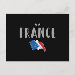 France Soccer Football Fan Shirt French Flag Postcard