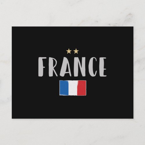 France Soccer Football Fan Shirt French Flag Postcard