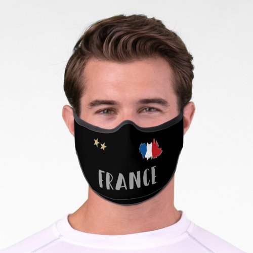 France Soccer Football Fan Shirt French Flag Premium Face Mask