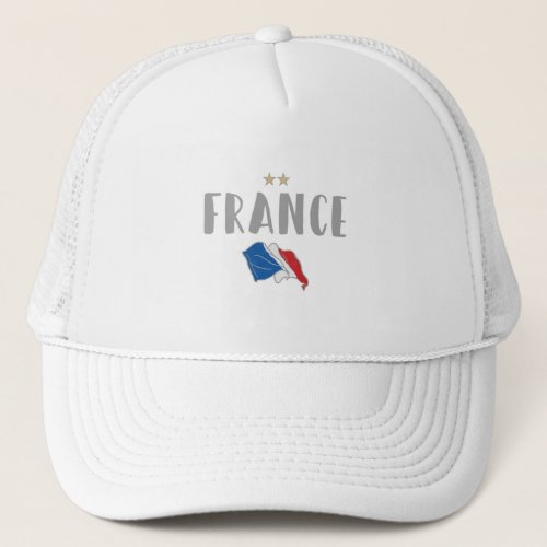 France Soccer Football Fan Shirt French Flag Trucker Hat