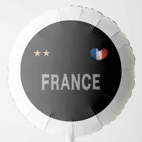 France Soccer Football Fan Shirt Heart Balloon