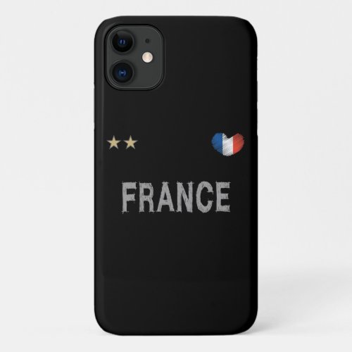 France Soccer Football Fan Shirt Heart iPhone 11 Case