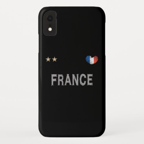 France Soccer Football Fan Shirt Heart iPhone XR Case