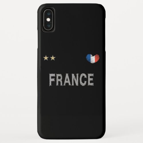 France Soccer Football Fan Shirt Heart iPhone XS Max Case