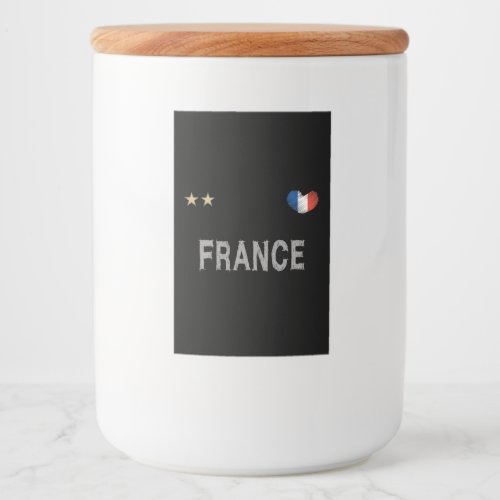 France Soccer Football Fan Shirt Heart Food Label