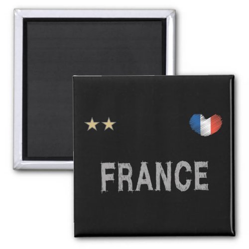 France Soccer Football Fan Shirt Heart Magnet