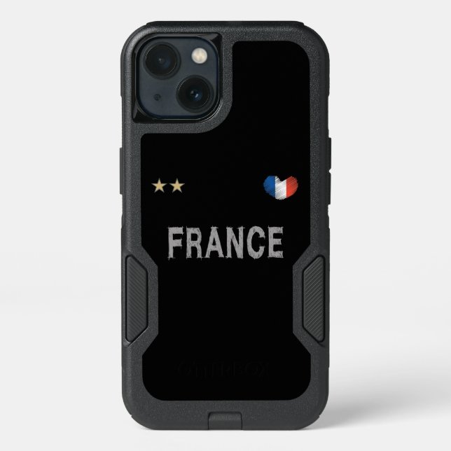 France Soccer Football Fan Shirt Heart Otterbox iPhone Case (Back)