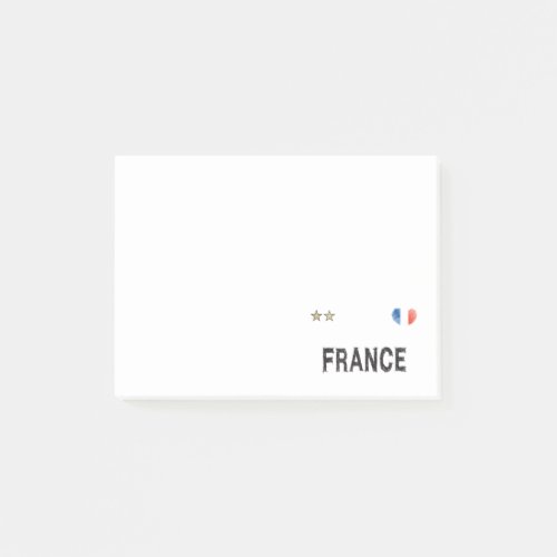 France Soccer Football Fan Shirt Heart Post_it Notes