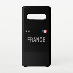 France Soccer Football Fan Shirt Heart Samsung Galaxy S10 Case
