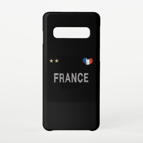 France Soccer Football Fan Shirt Heart Samsung Galaxy S10 Case