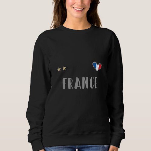 France Soccer Football Fan Shirt with Heart