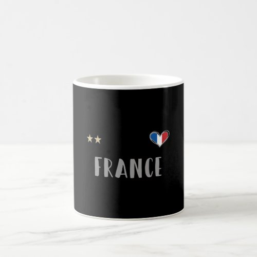 France Soccer Football Fan Shirt with Heart Coffee Mug