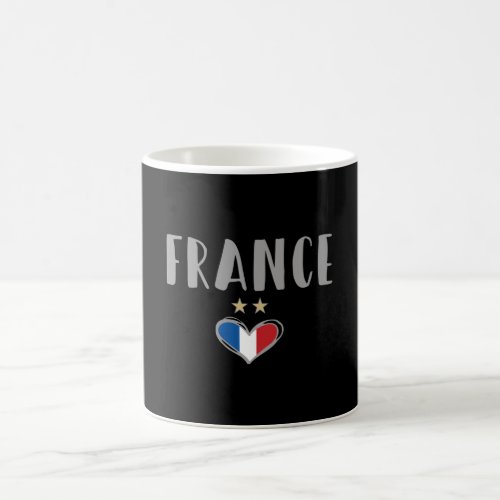France Soccer Football Fan Shirt with Heart Coffee Mug