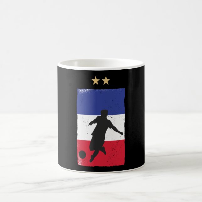 France Soccer Jersey Football Fan French Flag Coffee Mug (Center)