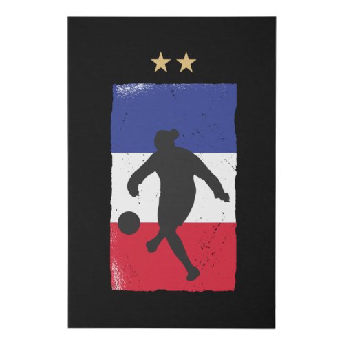 France Soccer Jersey Football Fan French Flag Faux Canvas Print