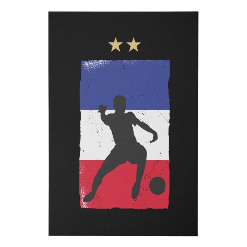 France Soccer Jersey Football Fan French Flag Faux Canvas Print