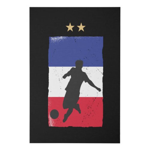 France Soccer Jersey Football Fan French Flag Faux Canvas Print