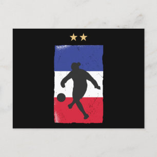 France Soccer Jersey Football Fan French Flag Postcard