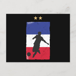 France Soccer Jersey Football Fan French Flag Postcard