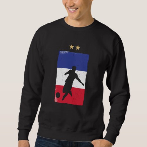 France Soccer Jersey Football Fan French Flag Sweatshirt