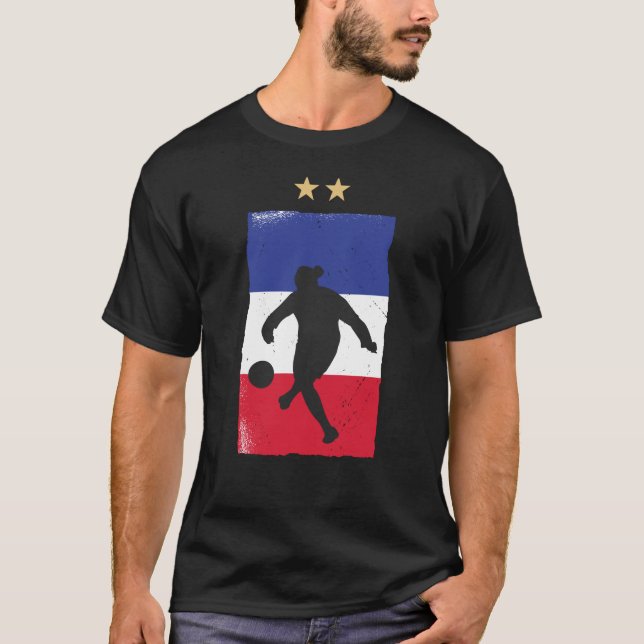 France Soccer Jersey Football Fan French Flag T-Shirt (Front)