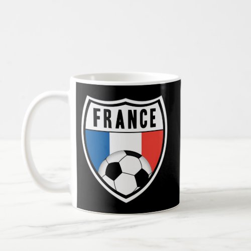 France Soccer Jersey Pocket Crest French Flag Coffee Mug
