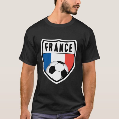 France Soccer Jersey Pocket Crest French Flag T_Shirt