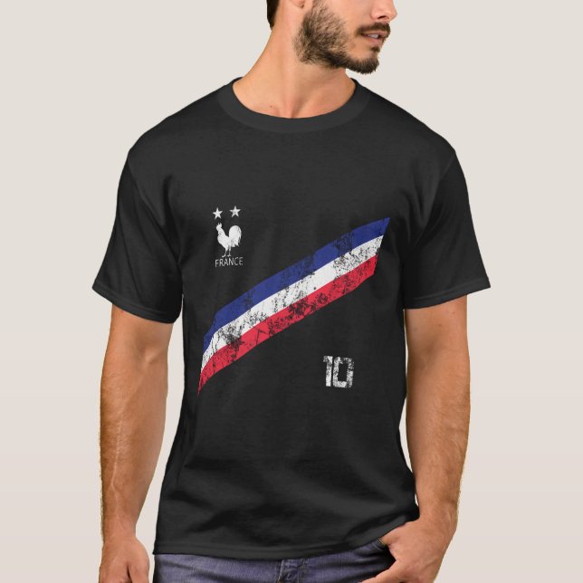 France Soccer Jersey Style Team Men Women Kids Fla T-Shirt (Front)