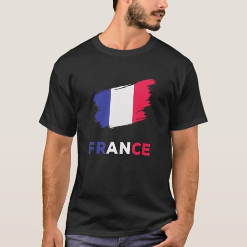 France Soccer Team French Fan Football Map Flag T_Shirt