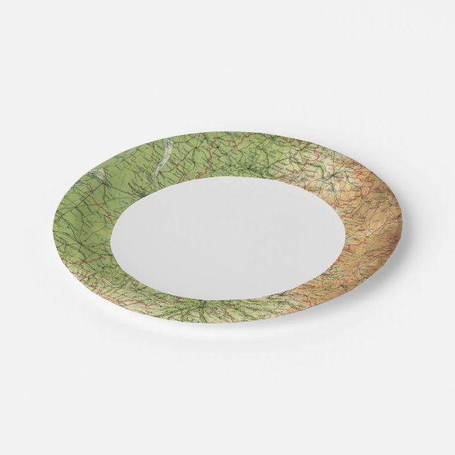 France southwestern section Bordeaux Paper Plates (Angled)