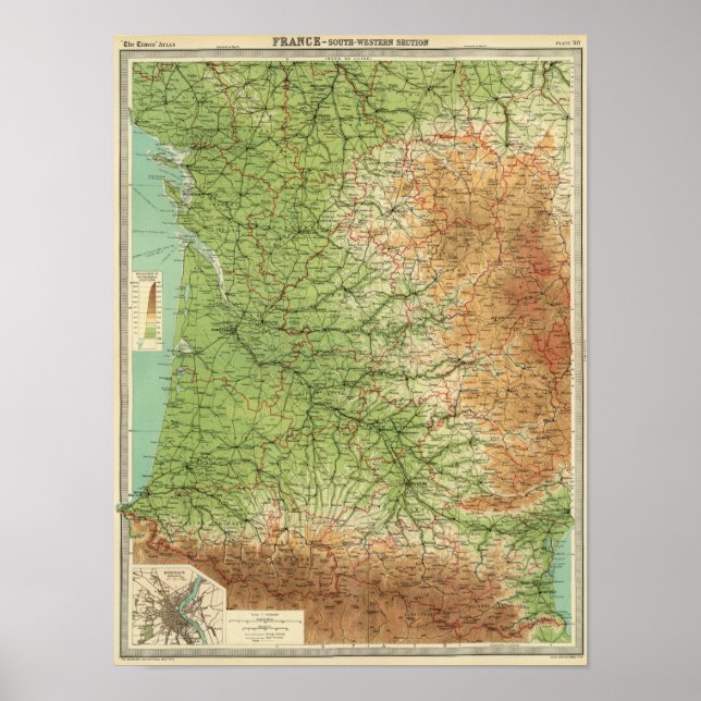 France southwestern section Bordeaux Poster (Front)